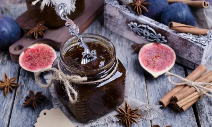 Healthy Fig Jam on the Table